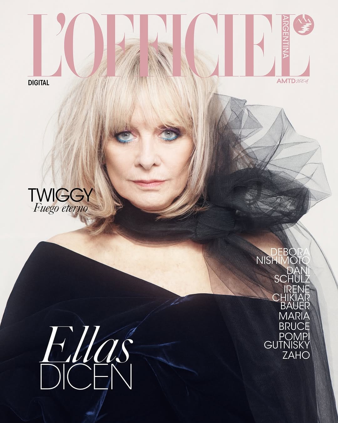 Twiggy Graces the Cover of L’Officiel Argentina